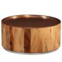 Solid sheesham wood and steel coffee table 68 cm by vidaXL, Coffee table - Ref: Foro24-244925, Price: 230,78 €, Discount: %