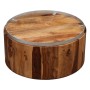 Solid sheesham wood and steel coffee table 68 cm by vidaXL, Coffee table - Ref: Foro24-244925, Price: 230,78 €, Discount: %