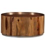 Solid sheesham wood and steel coffee table 68 cm by vidaXL, Coffee table - Ref: Foro24-244925, Price: 230,78 €, Discount: %