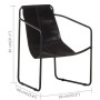 Silla de relax de cuero auténtico negro de vidaXL, Sillones - Ref: Foro24-323727, Precio: 84,99 €, Descuento: %