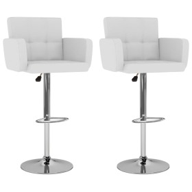 Kitchen stools 2 units white synthetic leather by vidaXL, Kitchen stools - Ref: Foro24-323653, Price: 174,99 €, Discount: %