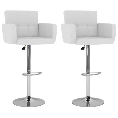 Kitchen stools 2 units white synthetic leather by vidaXL, Kitchen stools - Ref: Foro24-323653, Price: 184,97 €, Discount: %