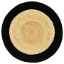 Round individual placemat 4 units made of black natural jute cotton 38cm by vidaXL, Placemats - Ref: Foro24-133856, Price: 20...