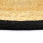 Round individual placemat 4 units made of black natural jute cotton 38cm by vidaXL, Placemats - Ref: Foro24-133856, Price: 20...