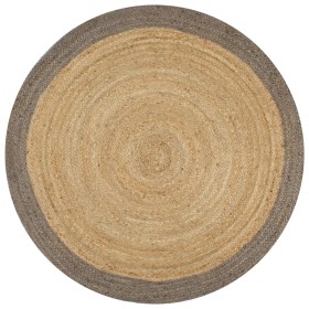 Handmade jute rug with gray border 150 cm by vidaXL, Rugs - Ref: Foro24-133676, Price: 58,23 €, Discount: %