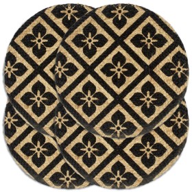 Placemat 4 units round black jute 38 cm by vidaXL, Placemats - Ref: Foro24-133868, Price: 22,13 €, Discount: %