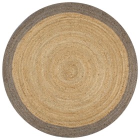 Handmade jute rug with gray border 90 cm by vidaXL, Rugs - Ref: Foro24-133674, Price: 26,86 €, Discount: %