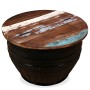 Black barrel-shaped solid recycled wood coffee table by vidaXL, Coffee table - Ref: Foro24-245255, Price: 129,22 €, Discount: %