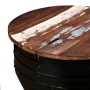 Black barrel-shaped solid recycled wood coffee table by vidaXL, Coffee table - Ref: Foro24-245255, Price: 129,22 €, Discount: %