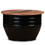 Black barrel-shaped solid recycled wood coffee table by vidaXL, Coffee table - Ref: Foro24-245255, Price: 129,22 €, Discount: %