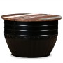 Black barrel-shaped solid recycled wood coffee table by vidaXL, Coffee table - Ref: Foro24-245255, Price: 129,22 €, Discount: %