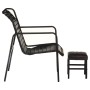 Silla de relax reposabrazos y reposapiés cuero auténtico negro de vidaXL, Sillones - Ref: Foro24-323729, Precio: 98,25 €, Des...