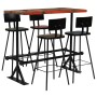 Bar furniture set 5 pieces solid recycled wood multicolor by vidaXL, Furniture sets for kitchens and dining rooms - Ref: Foro...