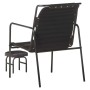 Silla de relax reposabrazos y reposapiés cuero auténtico negro de vidaXL, Sillones - Ref: Foro24-323729, Precio: 98,25 €, Des...