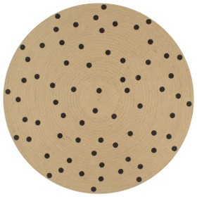 Handwoven jute rug with polka dot print 90 cm by vidaXL, Rugs - Ref: Foro24-133686, Price: 27,02 €, Discount: %