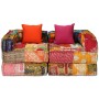 2-seater modular fabric patchwork pouf by vidaXL, Cushions for chairs and sofas - Ref: Foro24-244977, Price: 442,62 €, Discou...