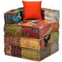 2-seater modular fabric patchwork pouf by vidaXL, Cushions for chairs and sofas - Ref: Foro24-244977, Price: 442,62 €, Discou...