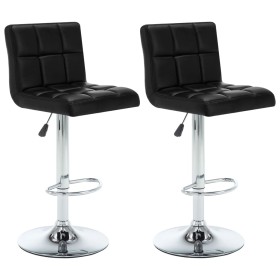 Kitchen stools 2 units black synthetic leather by vidaXL, Kitchen stools - Ref: Foro24-323634, Price: 128,10 €, Discount: %