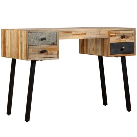 Recycled solid teak desk 110x50x76 cm by vidaXL, Desks - Ref: Foro24-245402, Price: 181,99 €, Discount: %