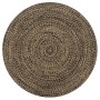 Alfombra hecha a mano de yute negra y natural 150 cm de vidaXL, Alfombras - Ref: Foro24-133727, Precio: 69,60 €, Descuento: %