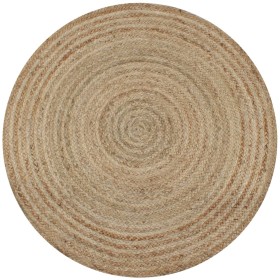 Round braided jute rug 90 cm by vidaXL, Rugs - Ref: Foro24-245336, Price: 28,37 €, Discount: %