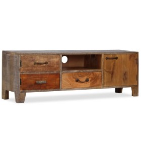 Mueble para TV de madera maciza vintage 118x30x40 cm de vidaXL, Muebles TV - Ref: Foro24-244967, Precio: 289,93 €, Descuento: %