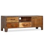 Mueble para TV de madera maciza vintage 118x30x40 cm de vidaXL, Muebles TV - Ref: Foro24-244967, Precio: 328,56 €, Descuento: %