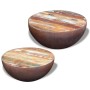 Bowl-shaped coffee table set 2 pcs recycled solid wood by vidaXL, Coffee table - Ref: Foro24-243352, Price: 234,05 €, Discoun...