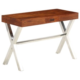 Solid acacia wood desk with honey finish 110x50x76 cm by vidaXL, Desks - Ref: Foro24-245652, Price: 146,99 €, Discount: %