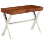 Schreibtisch aus massivem Akazienholz mit Honig-Finish, 110 x 50 x 76 cm von vidaXL, Schreibtische - Ref: Foro24-245652, Prei...