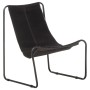 Silla de relax de cuero auténtico negro de vidaXL, Sillones - Ref: Foro24-323725, Precio: 83,05 €, Descuento: %