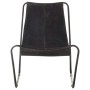 Silla de relax de cuero auténtico negro de vidaXL, Sillones - Ref: Foro24-323725, Precio: 83,05 €, Descuento: %