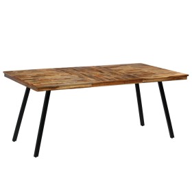 Recycled teak and steel dining table 180x90x76 cm by vidaXL, Kitchen and dining tables - Ref: Foro24-245415, Price: 339,09 €,...