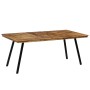 Recycled teak and steel dining table 180x90x76 cm by vidaXL, Kitchen and dining tables - Ref: Foro24-245415, Price: 339,99 €,...