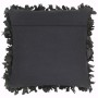 Cushions with fringes 2 units black leather and cotton 45x45 cm by vidaXL, Cushions - Ref: Foro24-133993, Price: 44,84 €, Dis...