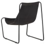 Silla de relax de cuero auténtico negro de vidaXL, Sillones - Ref: Foro24-323725, Precio: 83,05 €, Descuento: %