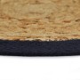 Placemat 6 pcs jute and natural cotton navy blue 38cm by vidaXL, Placemats - Ref: Foro24-133863, Price: 25,94 €, Discount: %