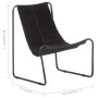 Silla de relax de cuero auténtico negro de vidaXL, Sillones - Ref: Foro24-323725, Precio: 83,05 €, Descuento: %