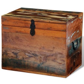 Caja de almacenamiento madera maciza reciclada de vidaXL, Baúles de almacenamiento - Ref: Foro24-241644, Precio: 78,90 €, Des...