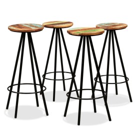 Kitchen stools 4 units recycled solid wood by vidaXL, Kitchen stools - Ref: Foro24-245446, Price: 217,03 €, Discount: %