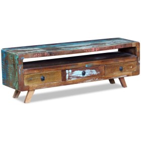 TV stand with 3 drawers made of solid recycled wood. by vidaXL, TV Furniture - Ref: Foro24-243294, Price: 210,99 €, Discount: %