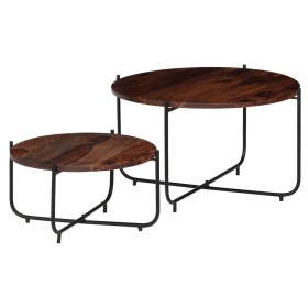 Coffee table set 2 pcs solid sheesham wood 60x35 cm by vidaXL, Coffee table - Ref: Foro24-246015, Price: 72,84 €, Discount: %