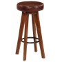 Kitchen stools 2 units genuine leather solid acacia wood by vidaXL, Kitchen stools - Ref: Foro24-246260, Price: 162,89 €, Dis...