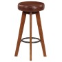 Kitchen stools 2 units genuine leather solid acacia wood by vidaXL, Kitchen stools - Ref: Foro24-246260, Price: 162,89 €, Dis...