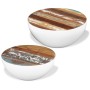 Set of 2 solid recycled wood bowl-shaped coffee tables by vidaXL, Coffee table - Ref: Foro24-243351, Price: 218,66 €, Discoun...