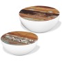 Set of 2 solid recycled wood bowl-shaped coffee tables by vidaXL, Coffee table - Ref: Foro24-243351, Price: 218,66 €, Discoun...