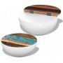 Set of 2 solid recycled wood bowl-shaped coffee tables by vidaXL, Coffee table - Ref: Foro24-243351, Price: 218,66 €, Discoun...