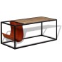 Mesa de centro con revistero de cuero auténtico 110x50x45 cm de vidaXL, Mesas de centro - Ref: Foro24-244241, Precio: 113,29 ...