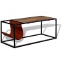 Mesa de centro con revistero de cuero auténtico 110x50x45 cm de vidaXL, Mesas de centro - Ref: Foro24-244241, Precio: 113,29 ...