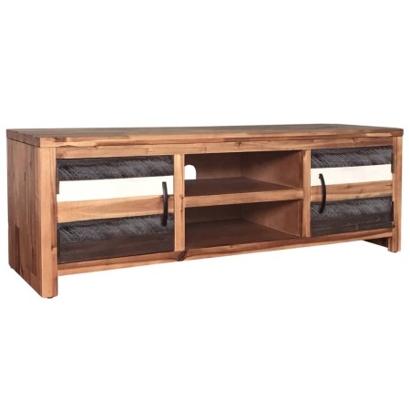 Mueble para TV de madera maciza de acacia 120x35x40 cm de vidaXL, Muebles TV - Ref: Foro24-246044, Precio: 184,71 €, Descuent...